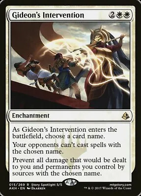 MTG Gideon's Intervention [English Amonkhet Free P&P] • £1.60