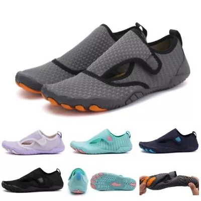 Aqua Barefoot Quick Dry Water Beach Shoes Mens Womens Non-Slip Swim Surf Size • £4.99