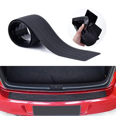 Car Rear Bumper Guard Protector Trim Cover Sill Plate Trunk Rubber Pad Kit Black • $4.59