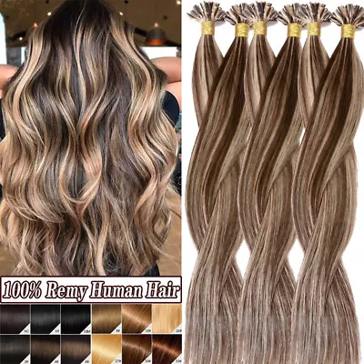 AAAAA Pre Bonded Nail U Tip Keratin Remy Human Hair Extensions 1G 200S Thick 1G • $92.56