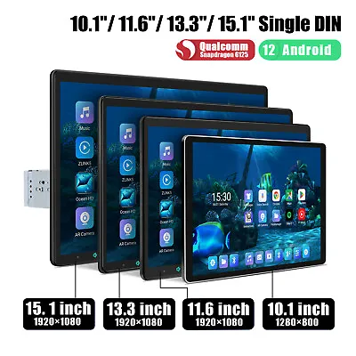 USA JOYING Big Screen Universal Single 1 Din Tablet Radio With 8+128GB 8 Core FM • $508.25