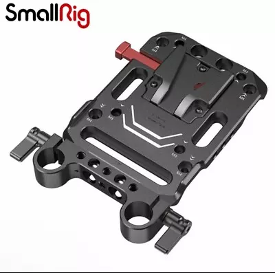 SmallRig Aluminum V-Lock Mount Battery Plate With Dual 15mm LWS Rod Clamp 3016 • $38.99