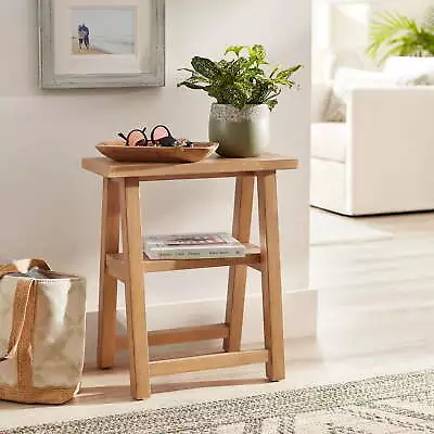 Solid Wood Narrow Accent Styling Table Natural Oak Finish • $56.75