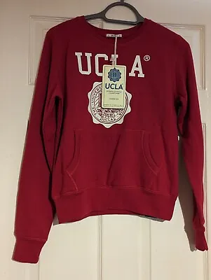 New Women's UCLA Cerise Coloured Sweater/sweatshirt With Pockets - Size 8 ASOS • £6.20