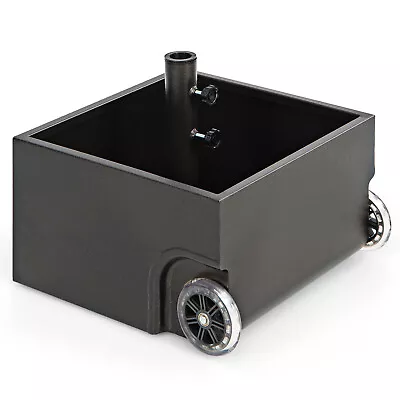 $149.95 • Buy Patio Umbrella Base Stand Wheels Planter Outdoor Heavy Duty Garden Black