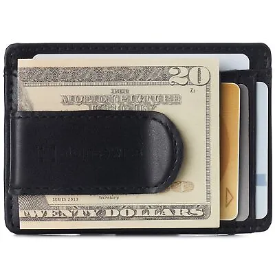 Alpine Swiss Mens RFID Safe Money Clip Minimalist Wallet ID Window Card Holder • $19.99