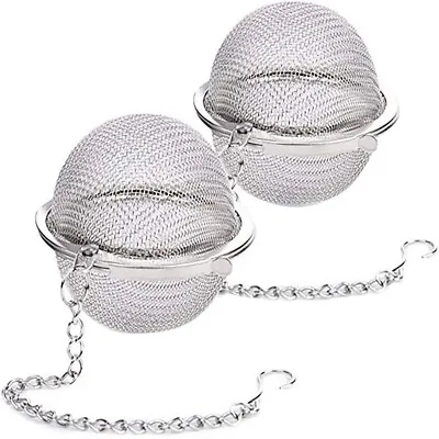 Tea Ball Strainer - 2 Pcs Stainless Steel Tea Balls 2.1 Inch Tea Infusers Set • $5.51