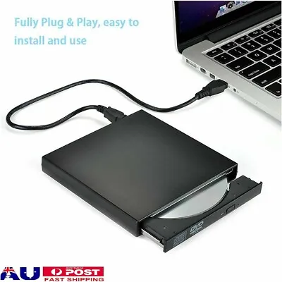 External CD DVD ROM Writer Burner Player Drive USB For Laptop Mac Windows 7/8/10 • $20.89