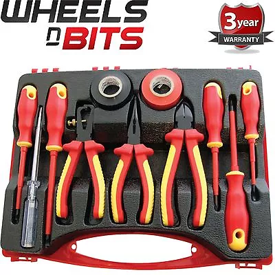 NEW Electricians 11pc Insulated Screwdriver PLier Strippers Snippers Kit Set VDE • £33.99