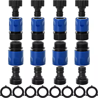 2024 Quick Connect Pro✅3/4''Garden Hose Plastic Male-Female Quick Release 4set✅✅ • $12.91