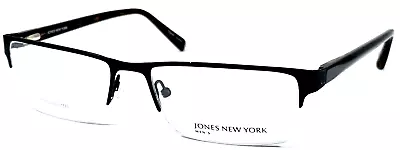 JONES NEW YORK J334 NOS Black Matte Half Rim Men’s Eyeglasses Frame 55-17-145 • $56