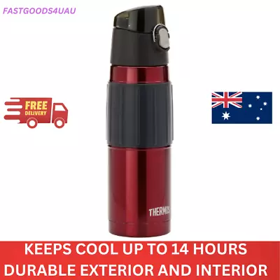 Thermos Vacuum Insulated 530ml Drink Flask Hydration Tumbler Water Bottle Red-Au • $28.95
