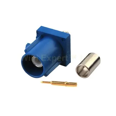 Fakra C Male Blue Crimp Solder Connector For Car GPS Antenna RG316 RG174 USA • $5.74