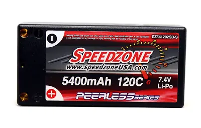 Speedzone 5400mAh 120C 2S SHORTY HardCase LiPo 7.4V Battery Pack Ships From USA • $32.40