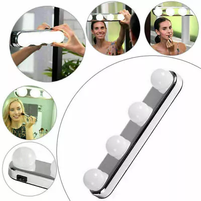 Vanity Mirror Light Strip Cordless 4 LED Bulbs Makeup Camper Light Nice NEW! • $16.45