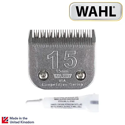 Wahl Blade Set Animal 1.5mm #15 Competition Blade Stainless Steel 2357-116 • £28.99