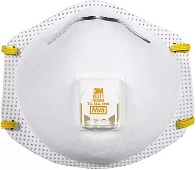 1 MASK 3M 8511 N95 Particulate Respirator Protection Face Mask Exhalation Valve • $3.29