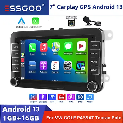 Android 13 For VW GOLF MK5 MK6 7  Apple Carplay Car Stereo Radio GPS Head Unit • $107.48
