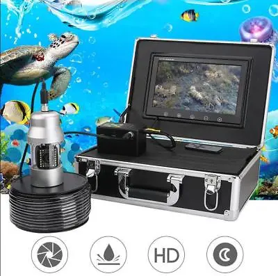 20/50/100M Underwater Fish Finder 7 Inch 360 Rotating Camera Fishing 38LED Light • $406.42