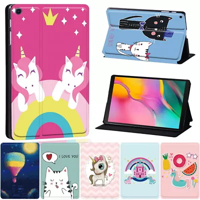 Printed Leather Tablet Stand Cover Case For Samsung Galaxy Tab A/S4 S6 S7 S8 S9 • £7.96