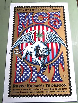 MC5 Seattle 2004 Concert Poster S/N Justin Hampton DKT Mark Arm Evan Dando • $60