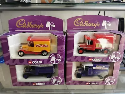 Corgi Cadburys Selection X4 Vehicles - Crunchy Dairy Milk Bournville Etc • $25.26