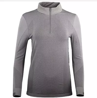 $51.12 • Buy Ladies Puma Evoknit Grey Long Sleeve Seamless Training Gym Top Size Medium  (12)