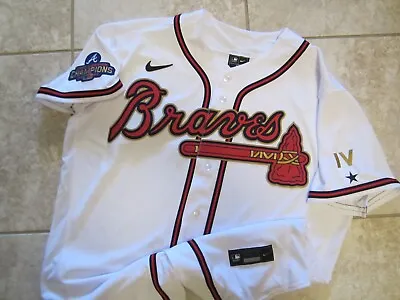 RARE! Authentic 2022  Gold Edition  Atlanta Braves MLB Nike Game Jersey Size 48 • $349