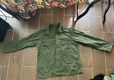 Vintage Vietnam 1st Pattern Utility Shirt US Army Cotton Sateen • $55