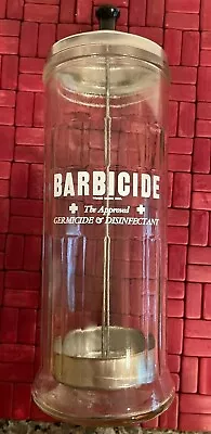 VTG King Research Barbicide Glass Container Jar Germicide Disinfectant Barber  • $18