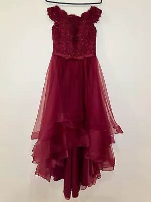 Burgundy Off-the-shoulder Formal/wedding/bridesmaid Dress • $60