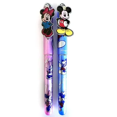 Mickey & Minnie Mouse Light Pink Sky Blue 2PCS Pen Set • $9.99