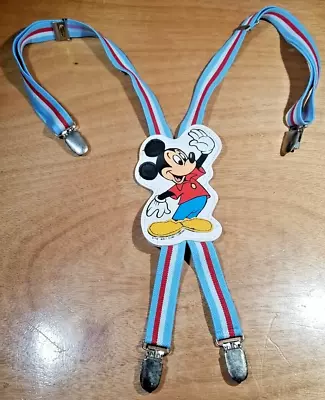 Vintage Walt Disney Mickey Mouse Kids Adjustable Suspenders ROC • $15.80