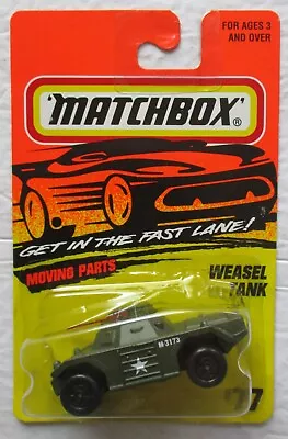 Matchbox Weasel Tank #77 Moving Parts 1:64 Scale Diecast 1996 • $1.50