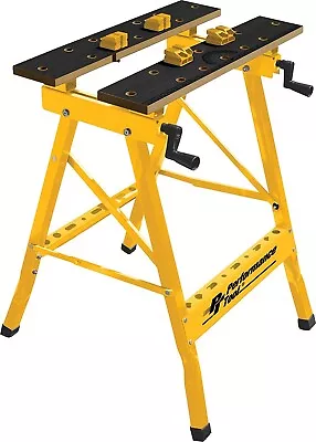 Folding Workbench Portable Vise Garage Steel Work Table Workshop Tool Storage • $63.81