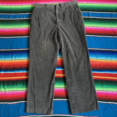 Vintage LL Bean Mens Corduroy Pants Size 36 Gray/brown Talon Zipper • $6
