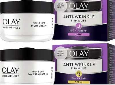 Olay Anti-Wrinkle Firm & Lift - Anti-Ageing Moisturiser Day & Night Cream SPF15  • £19.99