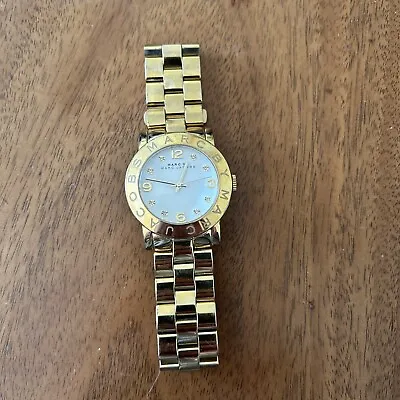 Marc Jacobs Gold And Crystal 200 Mm Waterproof Women's Watch • $20