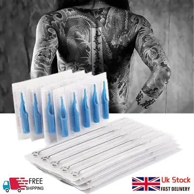 20x Tattoo Needles + 20 Disposable Tattoo Nozzle Tips Needle Tube Mixed Set New • £5.32