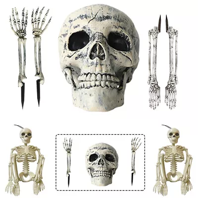 £14.88 • Buy Halloween Scary Horror Skeleton Head Bones Hand Indoor Outdoor Decorations