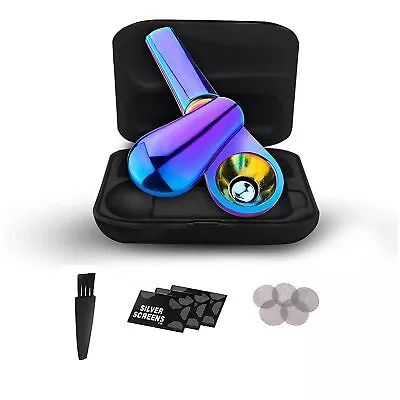 4'' Stainless Steel Magnetic Spoon Tobacco Smoking Metal Pipe + 15 Filters Color • $11.70