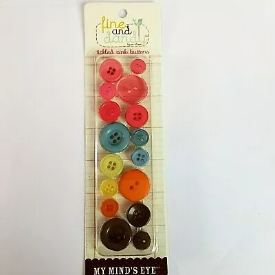 My Mind's Eye  Fine And Dandy  Collection Tickled Pink Button Embellishments • $3.25