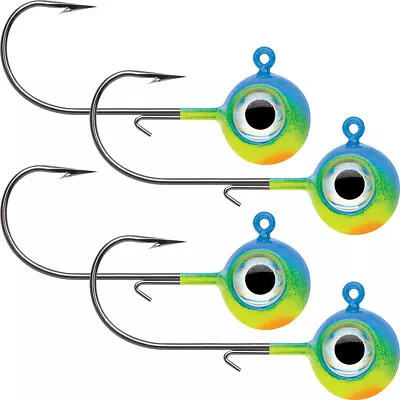 VMC Neon Moon Eye 1/8 Oz. 3D Holographic Jig - 4 Pack - Parrot • $11.25