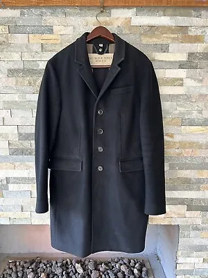 Burberry Brit Wool Cashmere Long Over Coat Size Large • $221.69