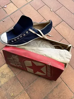 Converse Vintage 70s 80s Blue Sneakers All Star  Basketball Chuck  Taylor Canvas • $650