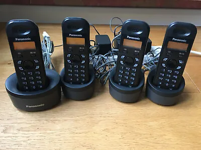 Panasonic KX-TG1311E Cordless Phone X4 Black • £18