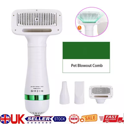£14.59 • Buy 2-In-1 Pet Dog Hair Dryer Comb Upgraded Pet Cat Grooming Hair Dryer With Hair UK