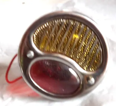 Vintage 1928-1931 Ford Model A Duo Lamp Taillight Stainless Steel Glass Lens OE • $95