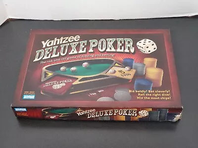 Yahtzee DELUXE POKER Dice Board Game 2005 - Open Box NEW SEALED PARTS - Complete • $24.95