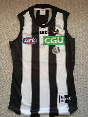 2019 Chris Mayne Round 16 Emergency Services Match Worn Jumper Collingwood + COA • $600